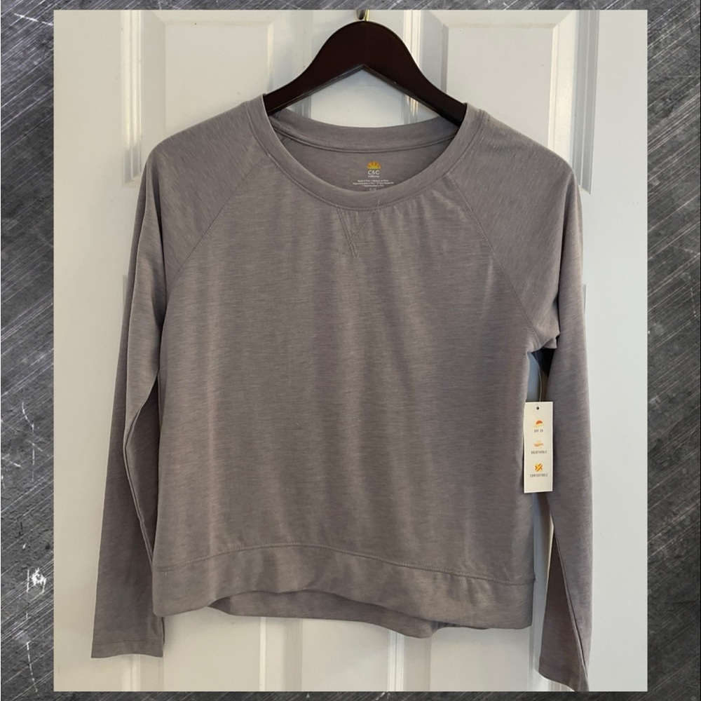 C & C California Long Sleeve Banded Bottom Top - NWT - Size Small